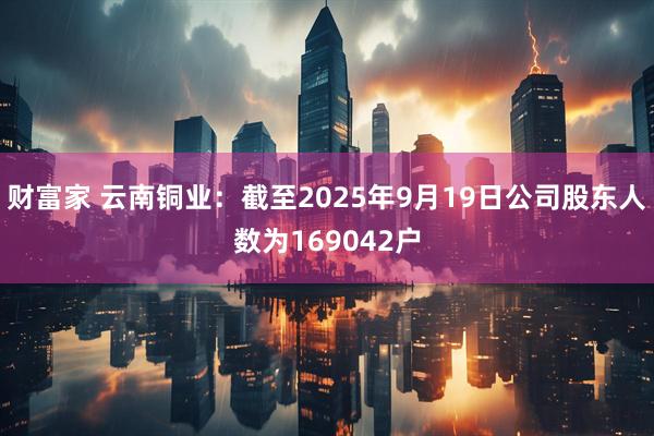 财富家 云南铜业：截至2025年9月19日公司股东人数为169042户